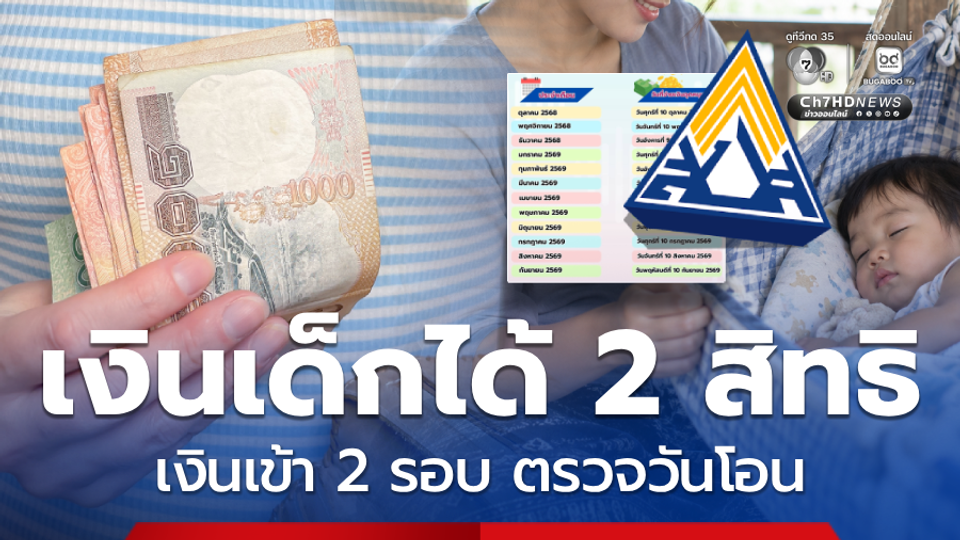 คนได้เงินเด็ก 2 สิทธิ เงินเข้า 2 รอบ ตรวจวันโอน กันยายน 2569